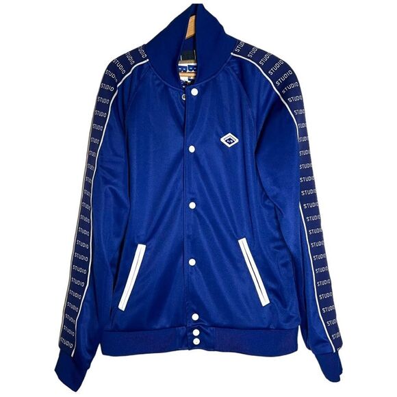 SCOTCH & SODA Varsity Jacket, Blue Size L - Picture 2 of 11